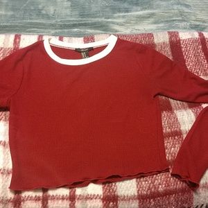 Cropped long sleeve top!size M